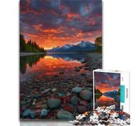 Puzzle 1000 pièces pour Adolescents Belle rivière de Montagne, entraînez Votre Cerveau et Vos Mains, Cadeau d'anniversaire, décoration Murale pour Les 14 Ans et Plus, 38x26cm