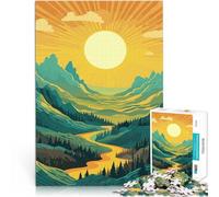 Puzzle 1000 pièces pour Adolescents Belle Vallée Montagne Réduction du Stress intéressante De Superbes Cadeaux et Jouets 52x38cm