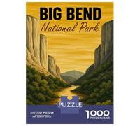 Puzzle 1000 Pièces pour Adolescents Big Bend National Park Illustration Puzzles pour Adultes pour S'amuser en Famille Stimule Le Cerveau Jeu Au Design Élégant 70x50cm/1000pcs