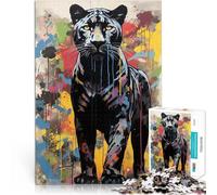 Puzzle 1000 pièces pour Adolescents Black Panther à la Banksy Jouets de Divertissement Familial Idées Cadeaux 50x70cm