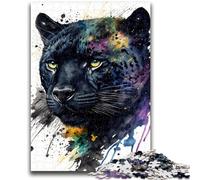Puzzle 1000 pièces pour Adolescents Black Panther, Jeu Stimulant, idéal comme Cadeau pour Toute la Famille, 26x38cm