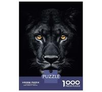 Puzzle 1000 Pièces pour Adolescents Black Panther with Golden Eyes Les Puzzles pour Adolescents Améliorent La Mémoire - Cadeau d'anniversaire, De Noël 70x50cm/1000pcs