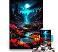 Puzzle 1000 pièces pour Adolescents Bloom Noir 2 Réduction du Stress intéressante Chaque pièce est Unique - Jeu Familial Stimulant et Amusant 38x26cm