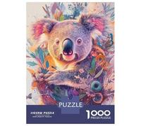 Puzzle 1000 Pièces Pour Adolescents Blooming Koala Dream - High-Detail Floral Portrait Puzzles Pour Adultes, Jouet, Décoration Murale, Art Mural, Idéal Comme Cadeau Pour Toute La Famille 70x50cm/1000p
