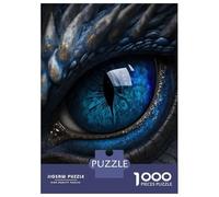 Puzzle 1000 Pièces pour Adolescents Blue Dragon Eye Puzzles pour Adultes - Jeu Manuel - Améliore La Mémoire - Cadeaux d'anniversaire Et Cadeaux Uniques 52x38cm/1000pcs