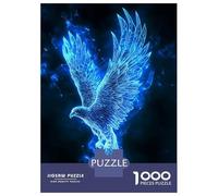 Puzzle 1000 Pièces pour Adolescents Blue Fire Eagle Puzzles pour Adultes, Jouet, Décoration Murale, Art Mural, Idéal comme Cadeau pour Toute La Famille 38x26cm/1000pcs