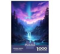 Puzzle 1000 Pièces pour Adolescents Blue Waterfalls and Sky Puzzle Adulte Jeu Familial Difficile Difficile Cadeau d'anniversaire Unique 70x50cm/1000pcs