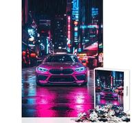 Puzzle 1000 pièces pour Adolescents BMW Rose dans Une Ville néon Jeu éducatif pour Les Jeux en Famille stimule la réflexion et la dextérité Dimensions 38x26cm