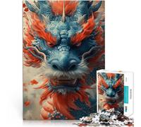Puzzle 1000 pièces pour Adolescents Bonne année Dragon Défi Difficile pour soulager Le Stress Bon Cadeau 38x26cm
