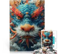 Puzzle 1000 pièces pour Adolescents Bonne année Dragon Entraînez Votre Cerveau et Vos Mains Décoration d'intérieur 75x50cm