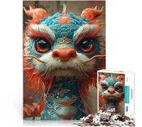 Puzzle 1000 pièces pour Adolescents Bonne année Dragon Jouets de Jeu pour Cadeau Familial Offrir en Cadeau à Toute la Famille 50x70cm