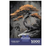 Puzzle 1000 Pièces pour Adolescents Bonsai Tree on Cliff Edge Casse-têtes pour Adolescents Analyse Et Logique Entraînez Votre Cerveau Et Votre Dextérité Jeu De Défi Unique 38x26cm/1000pcs