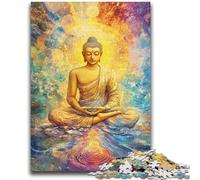 Puzzle 1000 pièces pour Adolescents Bouddha Arc-en-Ciel Jeu Stimulant et Jeu éducatif en Famille pour Anniversaire, Noël 26x38cm