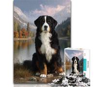 Puzzle 1000 pièces pour Adolescents Bouvier Bernois Puzzle 1000 pièces Cadeaux d'anniversaire et Cadeaux Uniques pour Les 14 Ans et Plus 38x26cm