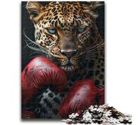 Puzzle 1000 pièces pour Adolescents Boxer léopard, Jouet éducatif idéal comme Cadeau pour Toute la Famille, pour Les Enfants de 14 Ans et Plus 26x38cm