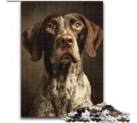 Puzzle 1000 pièces pour Adolescents Braque Allemand, Anti-Stress avec pièces entièrement emboîtables de Formes aléatoires pour Les Enfants de 14 Ans et Plus (Taille 26x38cm)