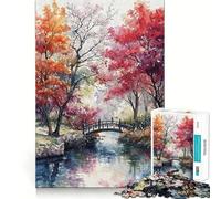 Puzzle 1000 pièces pour Adolescents Bridge to Fall Premium Cut Fun Focus Fun Game Easy Time Play Décoration Artistique de Noël (50x75cm)