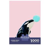 Puzzle 1000 Pièces pour Adolescents Bubble Gum Animal Whale Puzzles pour Adolescents, Jouet, Décoration Murale, Cadeaux pour Femmes, Difficile Et Stimulant 38x26cm/1000pcs