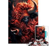 Puzzle 1000 pièces pour Adolescents Buffalo Mon ami Rigolo Puzzle Anti-Stress Jeu d'analyse et de logique défi à réaliser (Dimensions 50x75cm)