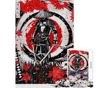 Puzzle 1000 pièces pour Adolescents Bushido Samouraï Japonais Jeux relaxants Niveau de difficulté Difficile Décoration intérieure Jouet Cadeau pour Amis et Famille (38x26cm)