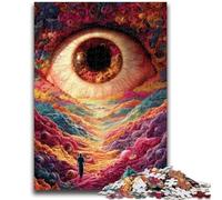 Puzzle 1000 pièces pour Adolescents, Cadeau Amusant en Famille, œil mystérieux, idéal comme Cadeau pour Toute la Famille, à partir de 14 Ans, 50x75cm