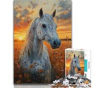 Puzzle 1000 pièces pour Adolescents, Cadeau Aquarelle de Licorne, Puzzle 1000 pièces, Anti-Stress, séjour, Tuer Le Temps, liste de souhaits avec Le Père Noël (Taille 75x50cm)