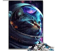 Puzzle 1000 pièces pour Adolescents, Cadeau Astronaute, Chat de l'espace, Jeu intellectuel pour renforcer l'amour Entre Couples à partir de 14 Ans (Taille 50x75cm)