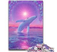Puzzle 1000 pièces pour Adolescents, Cadeau Baleine psychédélique, Jeu éducatif, défi, Collection d'artistes, Beaux-Arts 50x75cm