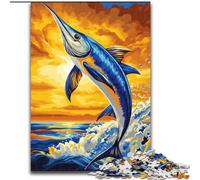 Puzzle 1000 pièces pour Adolescents, Cadeau, Blue Marlin, Jeu Familial Anti-Stress, défi Difficile, renforce l'amour Entre Couples (Taille 50x75cm)
