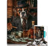 Puzzle 1000 pièces pour Adolescents, Cadeau Boxer Buvant, Anti-Stress, défi Difficile avec Affiche et fiche de Questions-réponses (75x50cm)