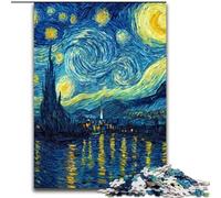 Puzzle 1000 pièces pour Adolescents, Cadeau d'anniversaire, Ciel Nocturne de Van Gogh, Jeu intellectuel, éléphant, décoration Murale pour Les 14 Ans et Plus (Taille 26x38cm)