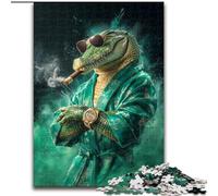 Puzzle 1000 pièces pour Adolescents, Cadeau d'anniversaire, Crocodile fumant, Jouet éléphant, Jeu intellectuel, décoration Murale pour Les 14 Ans et Plus (Taille 26x38cm)