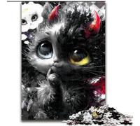 Puzzle 1000 pièces pour Adolescents, Cadeau d'anniversaire, décoration Murale, Chaton Diable, éléphant, Jouet intellectuel, pour Les 14 Ans et Plus (Taille 50x75cm)