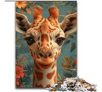 Puzzle 1000 pièces pour Adolescents, Cadeau d'anniversaire, Girafe de la Jungle, éléphant, Jeu intellectuel, décoration Murale pour Les 14 Ans et Plus (Taille 50x75cm)