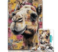 Puzzle 1000 pièces pour Adolescents, Cadeau d'art Chameau, éducatif et idéal comme Cadeau pour Toute la Famille (38x26cm)