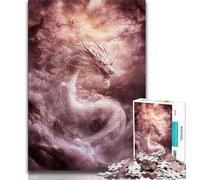 Puzzle 1000 pièces pour Adolescents, Cadeau Dragon Chinois, Anti-Stress, défi Difficile avec Affiche et fiche de Questions (38x26cm)