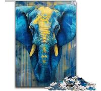 Puzzle 1000 pièces pour Adolescents, Cadeau éléphant Aquarelle, Jeu intellectuel pour renforcer l'amour Entre Couples à partir de 14 Ans (Taille 26x38cm)