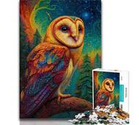 Puzzle 1000 pièces pour Adolescents, Cadeau Fantaisie Hibou, Anti-Stress, séjour, Tuer Le Temps, liste de souhaits avec Le Père Noël (38x26cm)