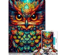 Puzzle 1000 pièces pour Adolescents, Cadeau Fantaisie Hibou, Jeux éducatifs, décoration d'intérieur, idéal pour la décoration de Bureau (Taille 38x26cm)
