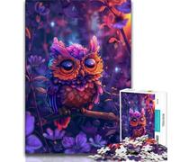 Puzzle 1000 pièces pour Adolescents, Cadeau Fantaisie Hibou, Jeux éducatifs, décoration d'intérieur, idéal pour la décoration de Bureau (Taille 38x26cm)