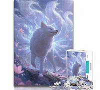 Puzzle 1000 pièces pour Adolescents, Cadeau Fantasy Fox, Puzzle 1000 pièces, Jeu de Quiz, décoration Murale, Cadeaux Uniques pour Anniversaire et Noël (Taille 38x26cm)