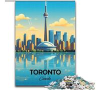 Puzzle 1000 pièces pour Adolescents, Cadeau imprimé Voyage à Toronto, activité familiale pour renforcer l'amour Entre Couples, à partir de 14 Ans, 26x38cm