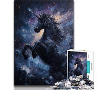 Puzzle 1000 pièces pour Adolescents, Cadeau Licorne mystérieuse, Puzzle 1000 pièces, Anti-Stress, séjour, Tuer Le Temps, liste de souhaits avec Le Père Noël (Taille 38x26cm)