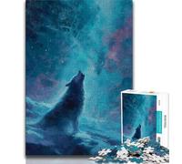 Puzzle 1000 pièces pour Adolescents, Cadeau Loup sous l'aurore, Jeux éducatifs, décoration d'intérieur, idéal pour la décoration de Bureau (Taille 38x26cm)