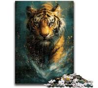 Puzzle 1000 pièces pour Adolescents, Cadeau Mignon Petit Tigre Jaune, Jeux éducatifs, décoration d'intérieur, idéal comme Cadeau pour Toute la Famille, 26x38cm