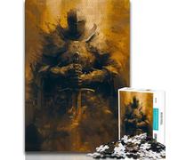 Puzzle 1000 pièces pour Adolescents, Cadeau, Peinture médiévale, Chevalier et Guerrier, Anti-Stress, séjour, Tuer Le Temps, liste de souhaits avec Le Père Noël (38x26cm)