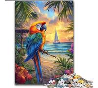 Puzzle 1000 pièces pour Adolescents, Cadeau Perroquet de Bord de mer, pour Les 14 Ans et Plus, Jeu éducatif, défi, Jouet, Cadeau d'anniversaire 50x75cm