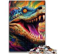 Puzzle 1000 pièces pour Adolescents, Cadeau psychédélique Crocodile du Nil, Cadeau Amusant et activité pour la Maison, Jouet pour Les Jours de Pluie (75x50cm)