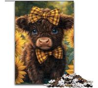 Puzzle 1000 pièces pour Adolescents, Cadeau Tournesol Yak, pour Les 14 Ans et Plus, Jeu éducatif, défi, Jouet, Cadeau d'anniversaire 50x75cm