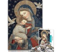 Puzzle 1000 pièces pour Adolescents, Cadeau Vierge Marie, 1000 pièces pour Adolescents, idéal pour Les soirées Jeux, Jouet coloré pour la Maison (Taille 75x50cm)